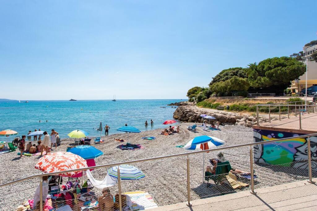 La Perle 2 P Terrasse Vue Mer 1Min Plage Clim Roquebrune-Cap-Martin Kültér fotó